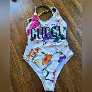Gucci Multicolor Floral One Piece Swimsuit